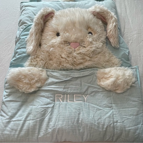 Shaggy Head Bunny Sleeping Bag Pottery Barn Kids “Riley” - Picture 14 of 16